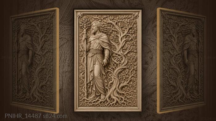 Man with tree of life 3d STL model