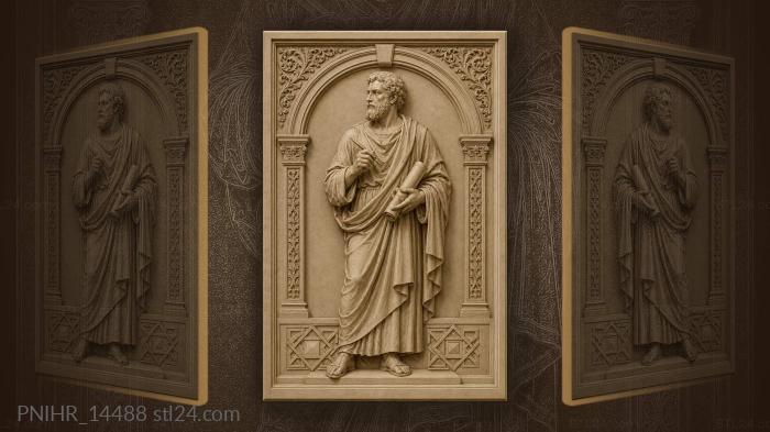 Scholar with scroll and patterns 3d STL model