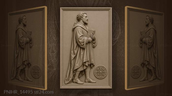 Passerby carrying an armful of books 3d STL model