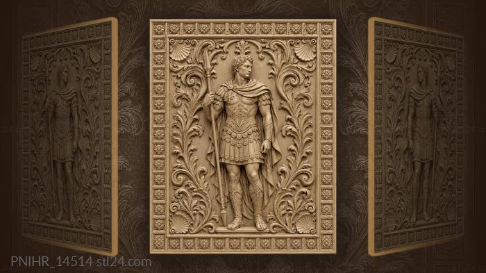 Warrior lowering his spear point down 3d STL model