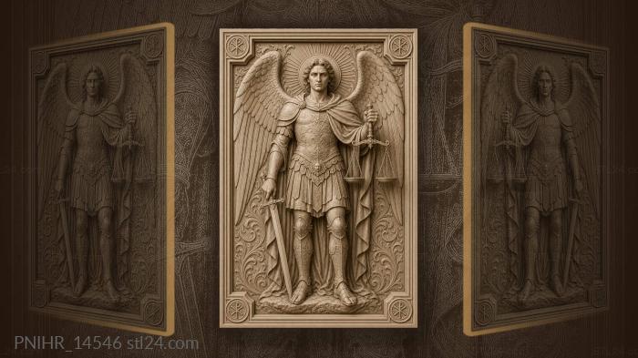 Archangel holding sword and scales 3d STL model
