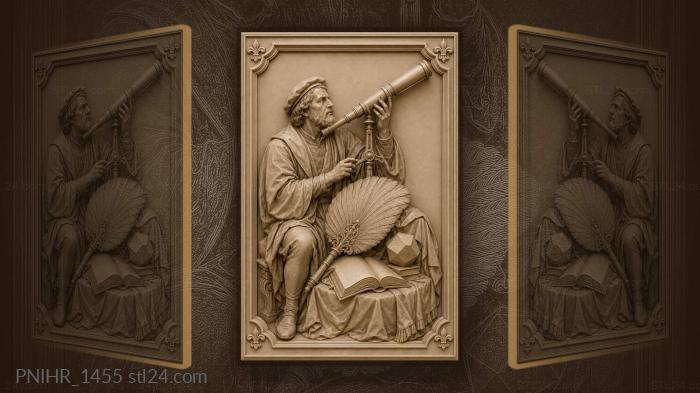 Telescope and book on a stand 3d STL model