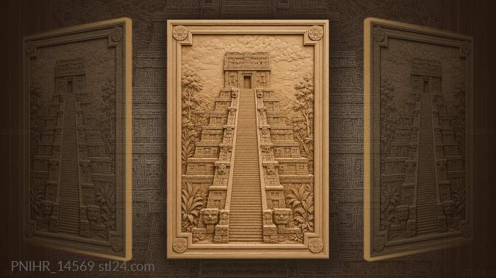 Ancient temple majestic stepped pyramid 3d STL model