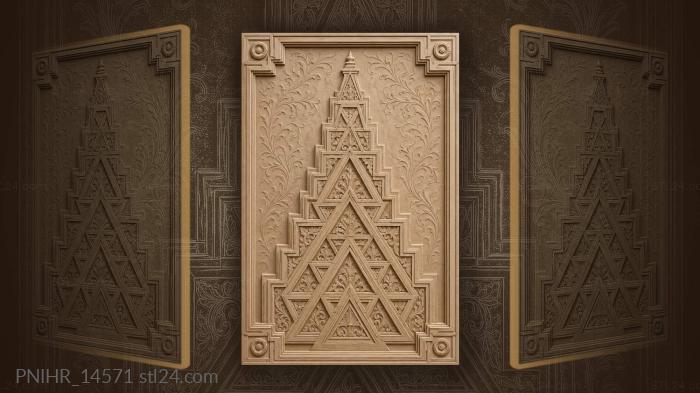 Stepped minaret of shrinking triangles 3d STL model