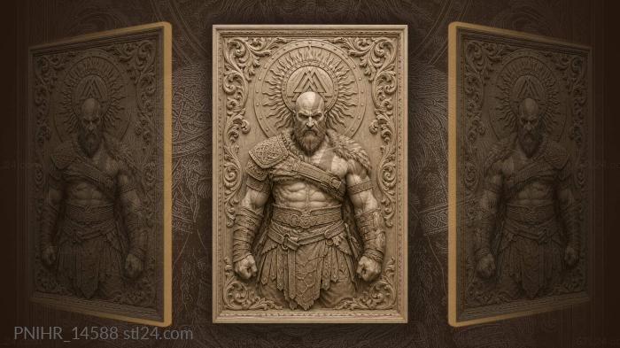 Spartan with a scar across his brow 3d STL model