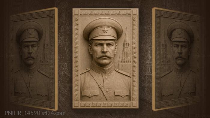 Semyon Budyonny by the Spasskaya Tower 3d STL model
