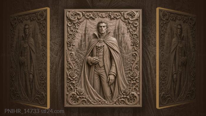 Noble vampire by gothic castle 3d STL model