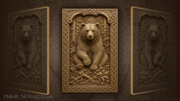 Rising from ferns pinecones and roots 3d STL model