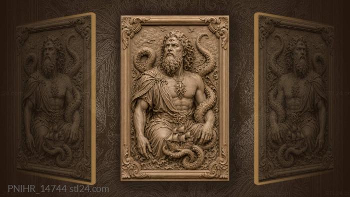 Third eye with tentacles holding a ship 3d STL model