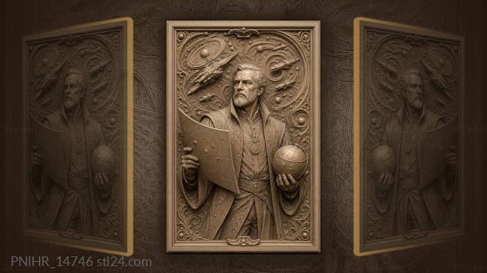 Grey astronomer among ships and stars 3d STL model