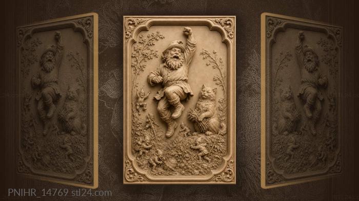 Heroic leap with feline friend 3d STL model