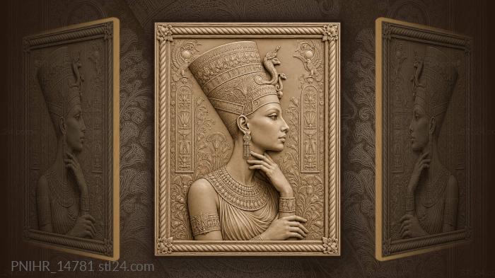 Egyptian queen in a tall uraeus headdress · Nefertiti 3d STL model