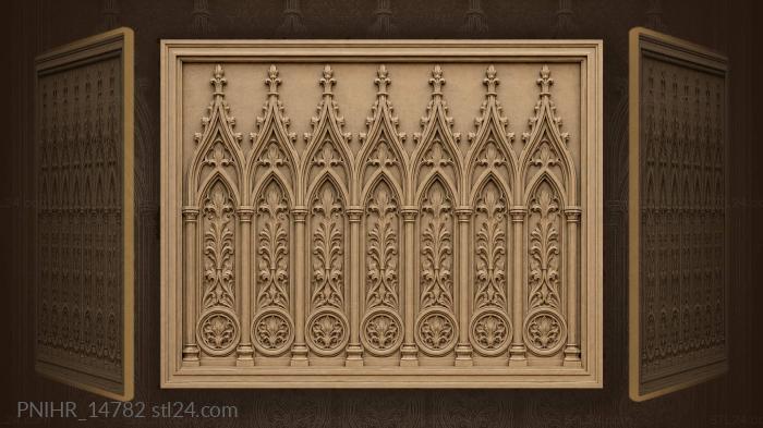 Gothic arches and decorative finials 3d STL model