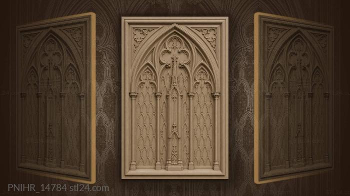 Gothic archway with trefoil details 3d STL model
