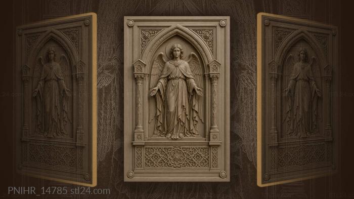 Gothic arch mysterious central figure 3d STL model