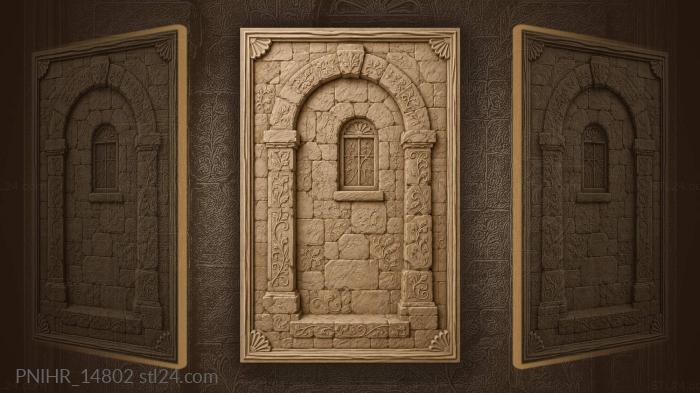 Ancient archway hidden window detail 3d STL model
