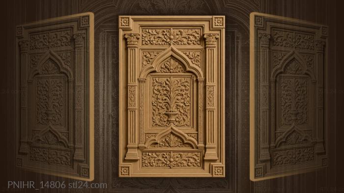 Gothic arch floral symmetry design 3d STL model