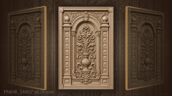 Flowering niche between spheres on pillars 3d STL model