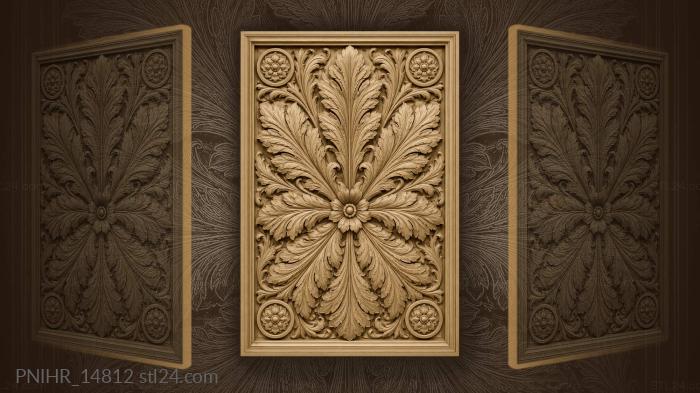 Radiant leaves with circular medallions 3d STL model