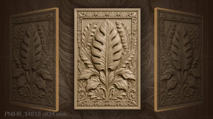 Lush tropical leaf arrangement 3d STL model
