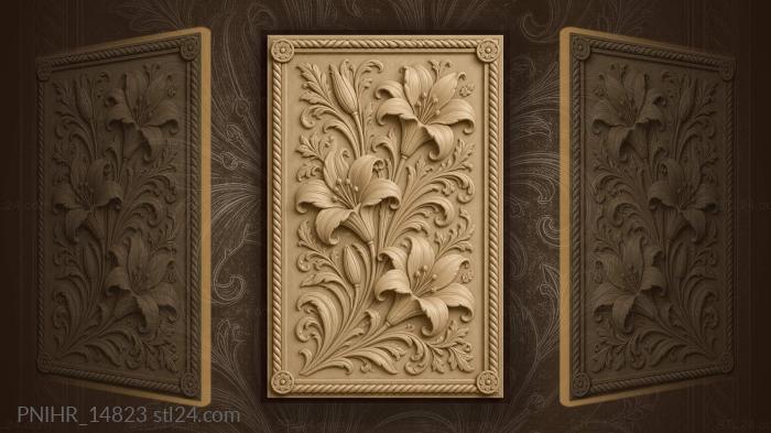 Lilies in elegant floral arrangement 3d STL model