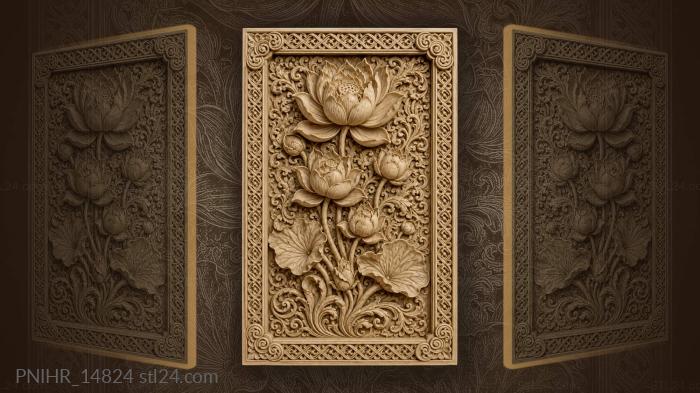 Lotus on curving stems 3d STL model