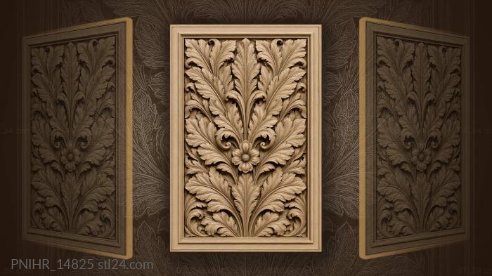 Flower hidden between broad overlapping leaves 3d STL model