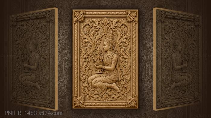 Floral bouquet and graceful figure 3d STL model
