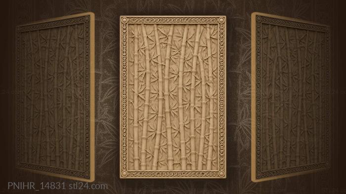 Bamboo stalks gentle circular frame 3d STL model