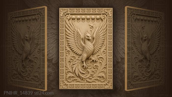 Bird beneath a row of beads 3d STL model