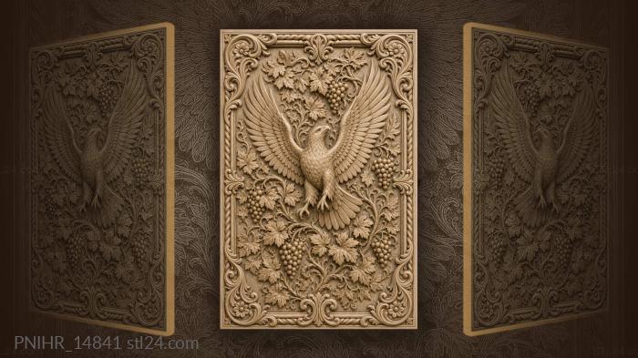 Soaring falcon among grapevines 3d STL model