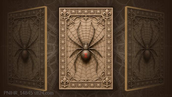 Black widow in radiant web 3d STL model