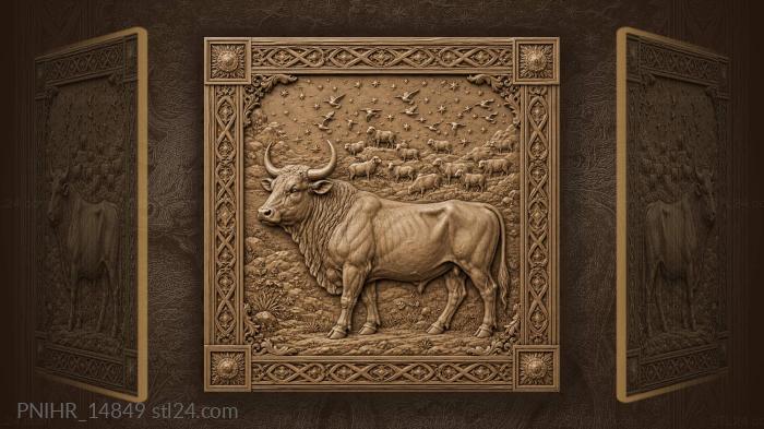 Bull among sheep starry heaven 3d STL model