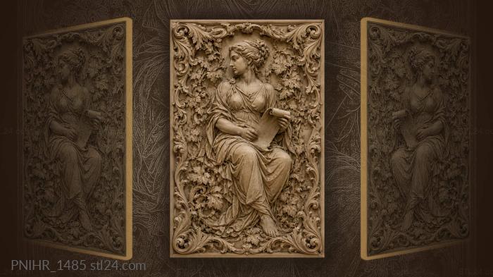 Roll in his hands among climbing vines 3d STL model