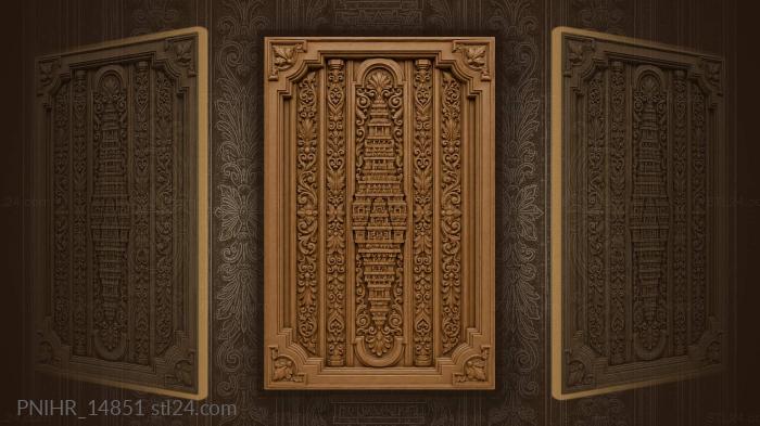 Geometric pyramid with swirling columns 3d STL model
