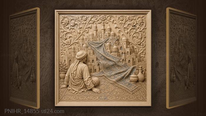 Town draped in a flowing cloth 3d STL model