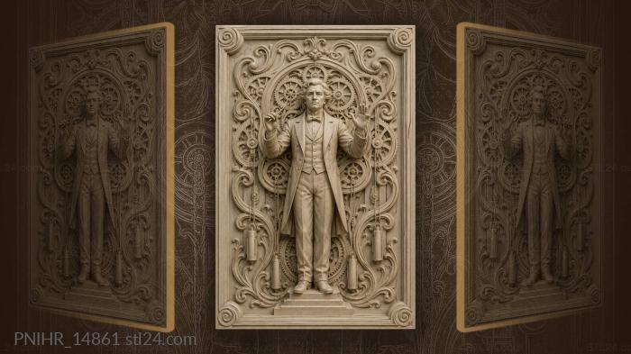 Time conductor with swirling gears · Thomas Edison 3d STL model