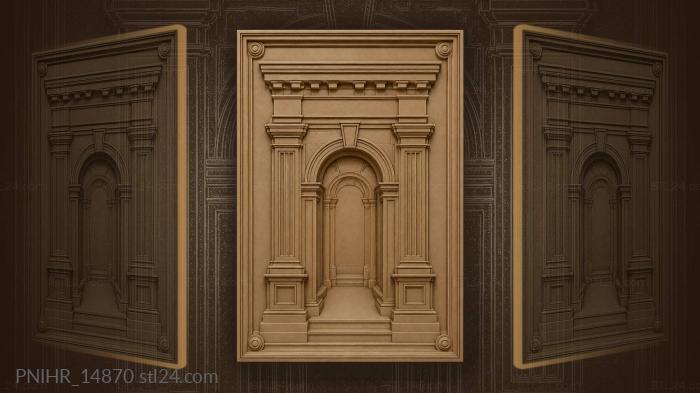 Ancient archway receding into distance 3d STL model