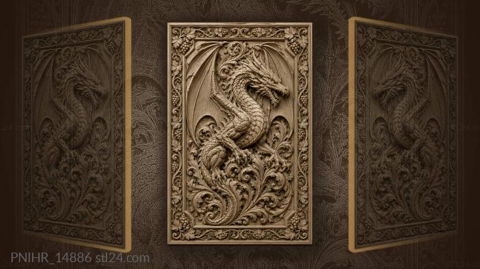 Claws clutching a swirling flower 3d STL model