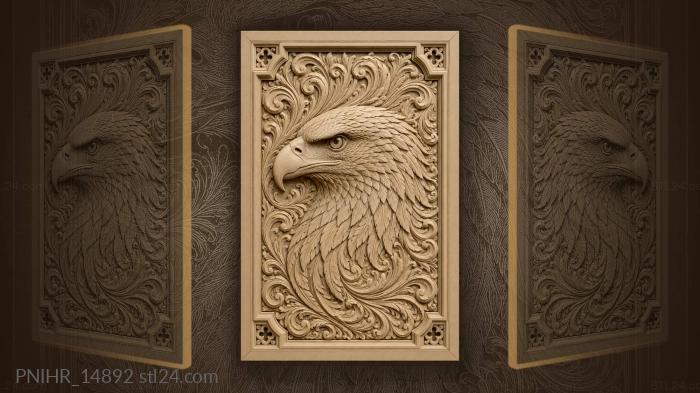 Beak ringed by radiating feathers 3d STL model