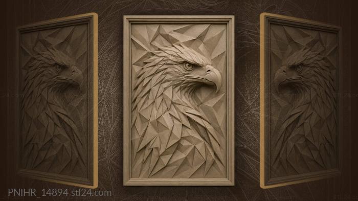 Majestic eagle geometric stylized artwork 3d STL model