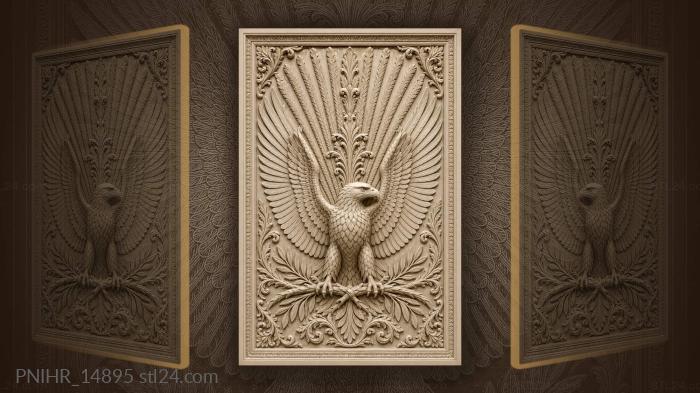 Fan of feathers above a twig 3d STL model