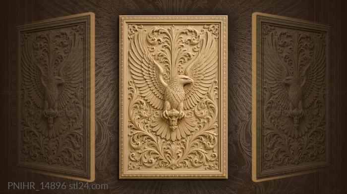 Eagle clutching a small figure 3d STL model