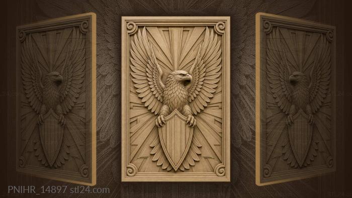 Long shield gripped in the talons 3d STL model