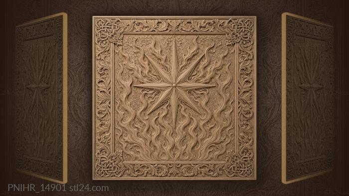 Starburst dropping flames down cracked surface 3d STL model