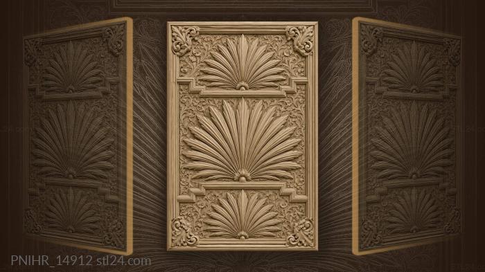 Palm fronds radiating geometric tiers 3d STL model