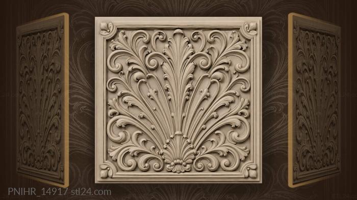 Sunburst with floral accents 3d STL model