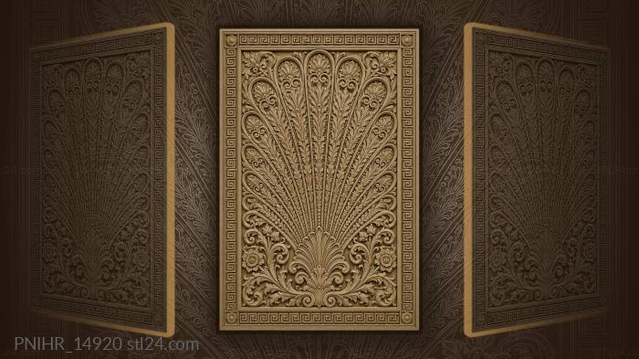 Peacock’s tail stylized sunburst design 3d STL model
