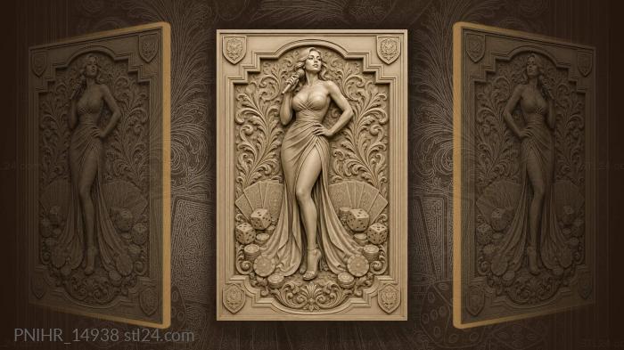 Singer with lucky game symbols 3d STL model