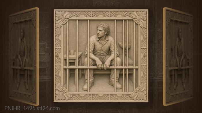 Lecter in prison cell solitude 3d STL model